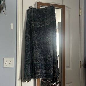 J.Jill Blue Flowy Maxi Skirt - Size M